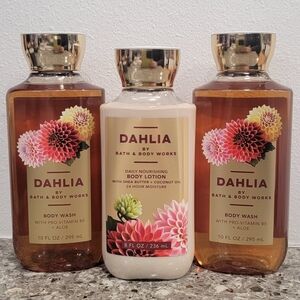 Bath & Body Works "DAHLIA" trio, NWT!